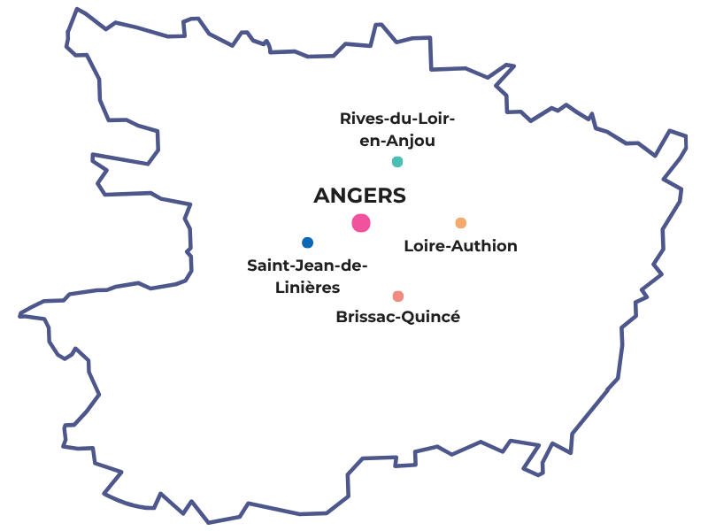 Zone d’intervention de LMD Peinture autour d’Angers